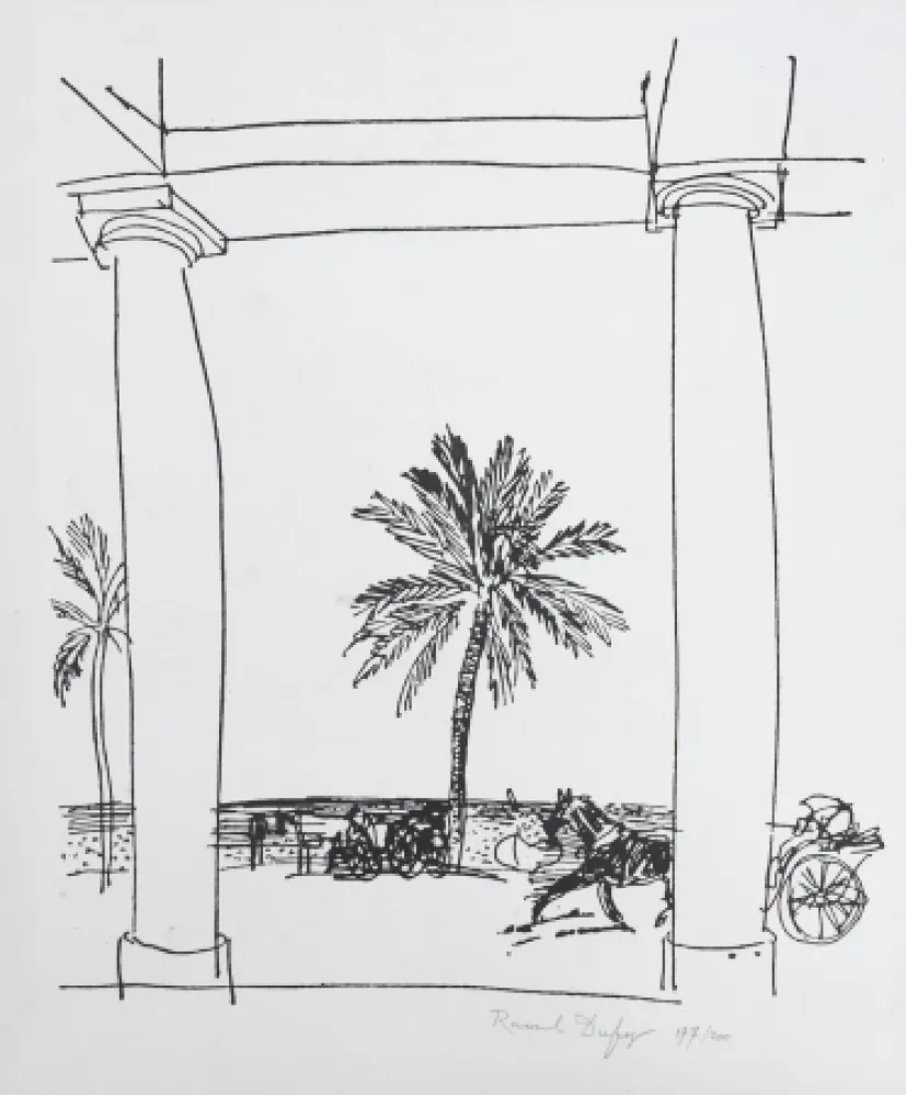 石版画 Dufy - La Palais de la Méditerranée