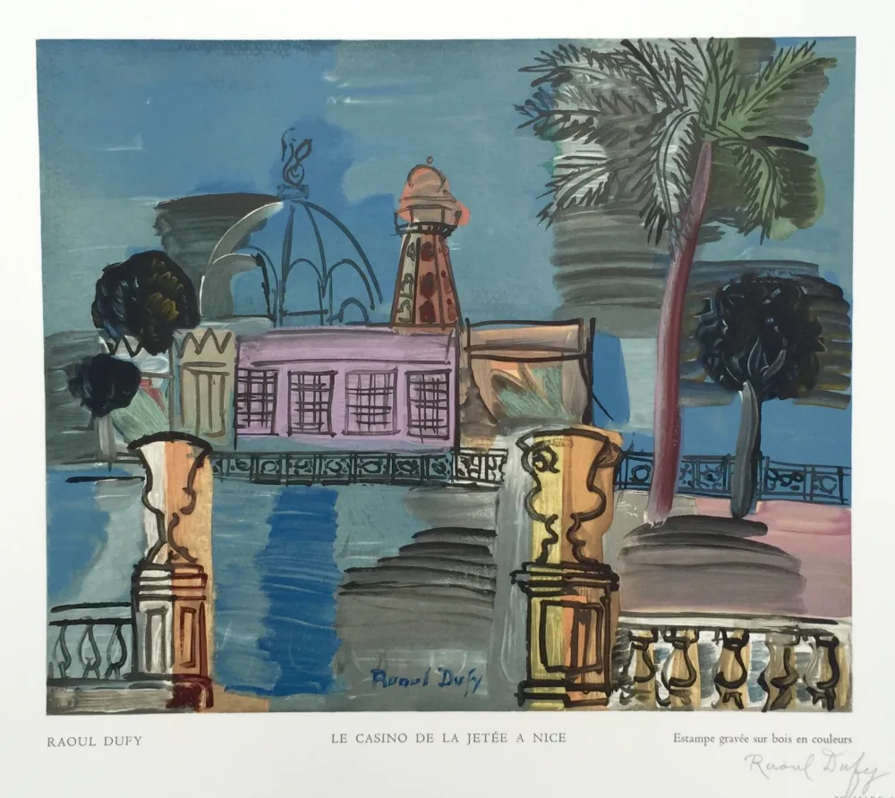 木刻 Dufy - Le Casino de la Jetée a Nice