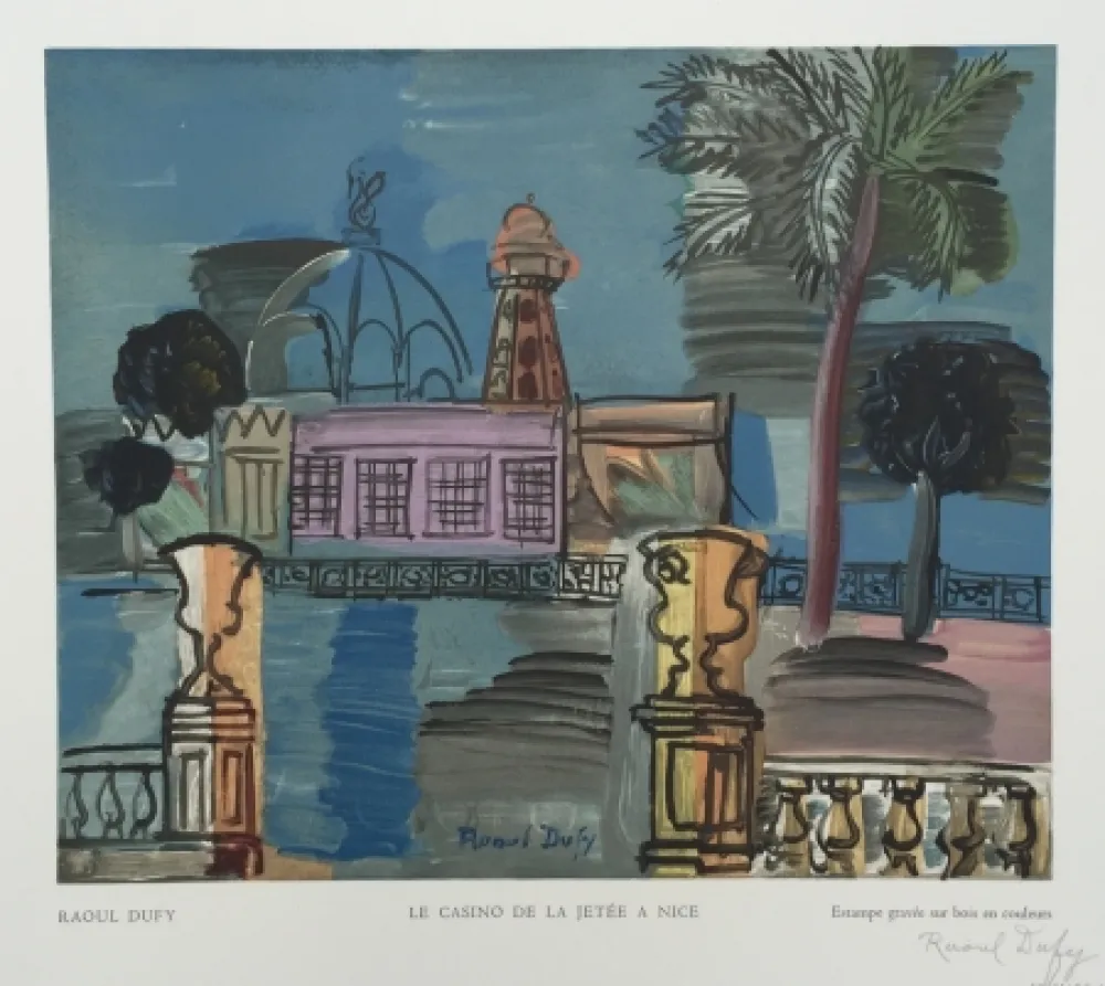 木刻 Dufy - Le Casino de la Jetée à Nice