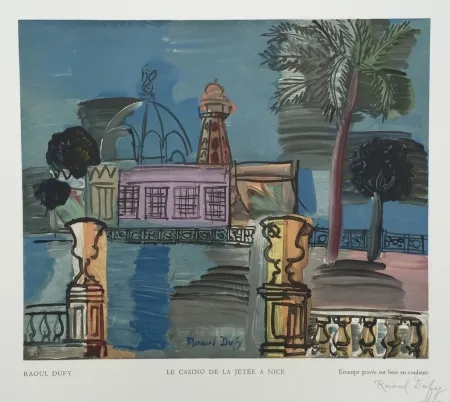 木刻 Dufy - Le Casino de la Jetée à Nice