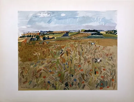 镂版印刷 Dufy - LE CHAMP DE BLÉ (1933)
