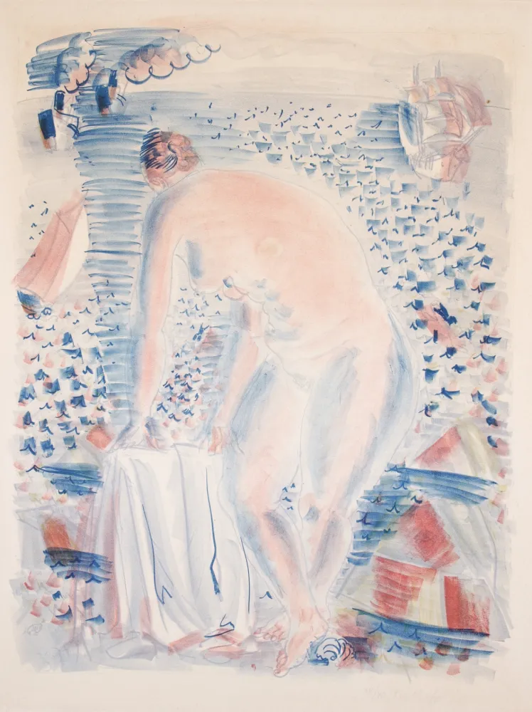 石版画 Dufy -  Le grande Baigneuse (The large Bather)