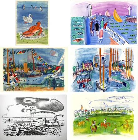 插图书 Dufy - M. de Saint-Pierre : LES CÔTES NORMANDES. Lithographies de Raoul Dufy (1961)