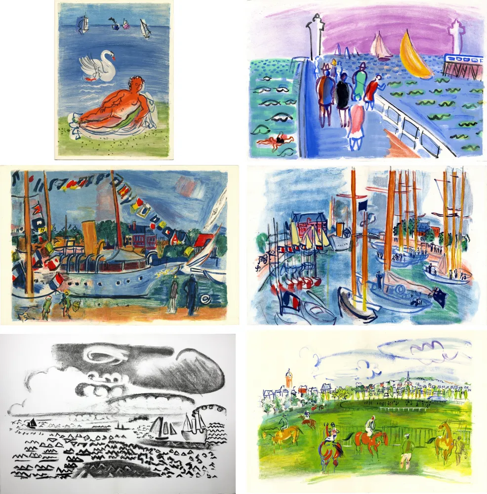 插图书 Dufy - M. de Saint-Pierre : LES CÔTES NORMANDES. Lithographies de Raoul Dufy (1961)