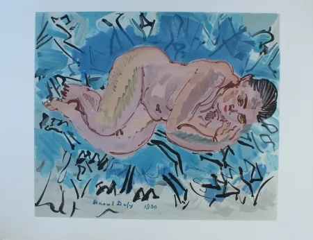 石版画 Dufy - Nu couche