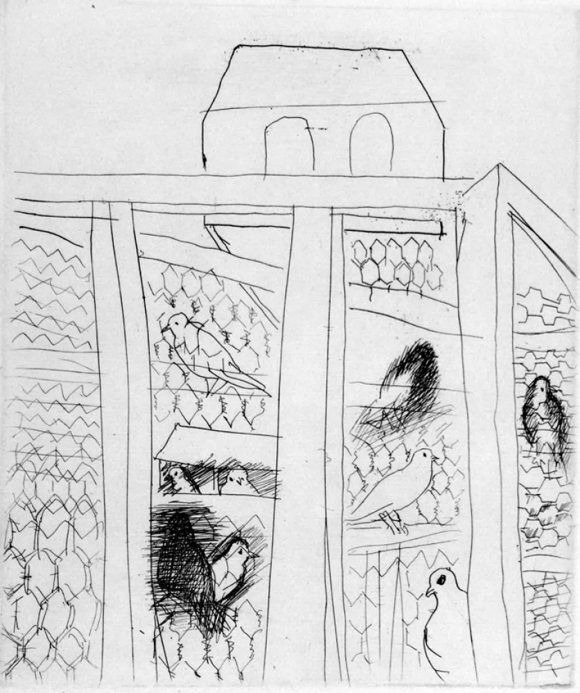 蚀刻版画 Dufy - Pigeonners II