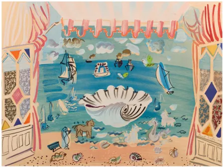 石版画 Dufy - RIDEAU DE THEÂTRE POUR LE BALLET 