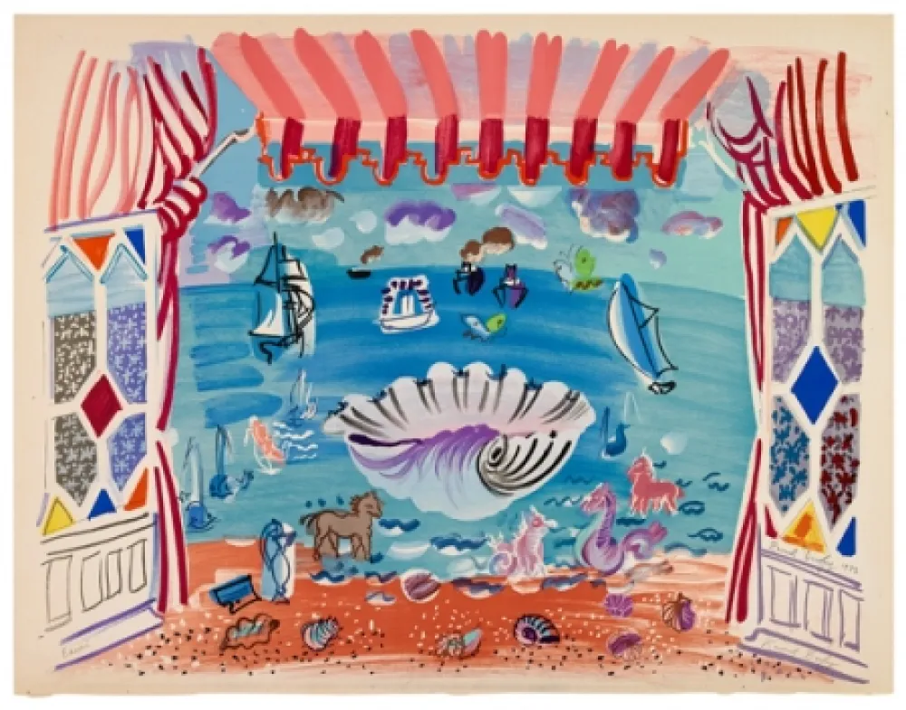 石版画 Dufy - Vue de la fenetre