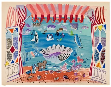 石版画 Dufy - Vue de la fenetre