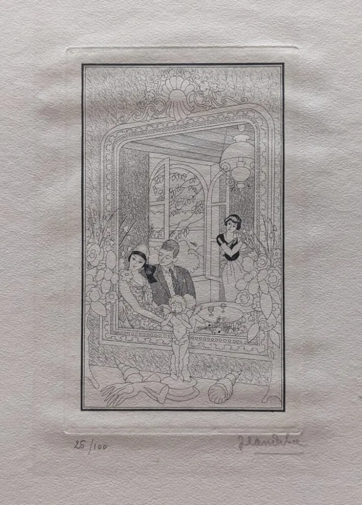 版画 Dulac - Les Fiancés