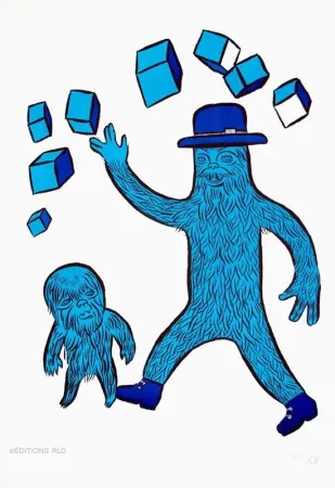 石版画 Düne - Where is the man ?