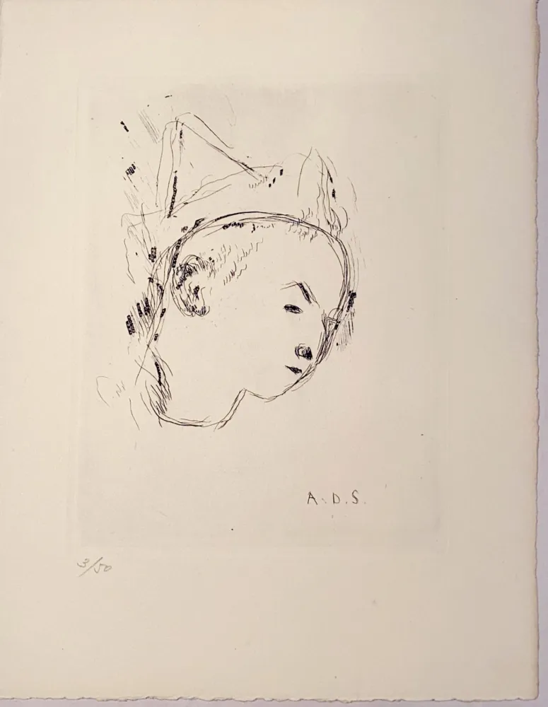 版画 Dunoyer De Segonzac - Le petit clown