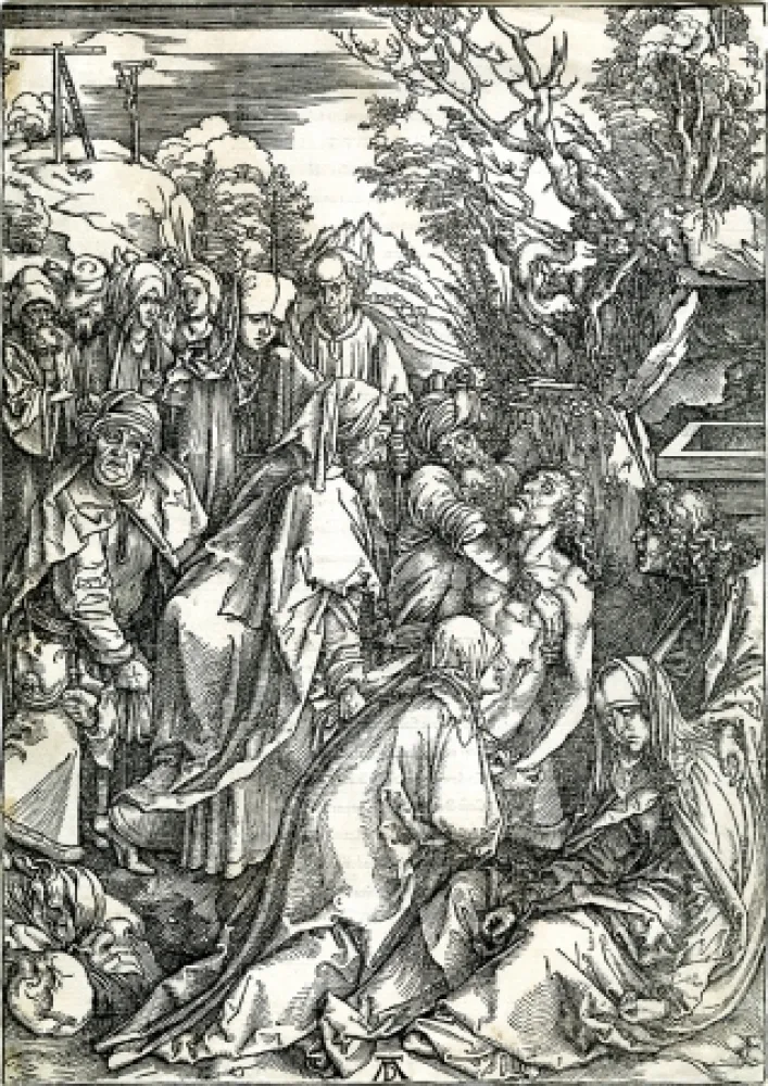 木刻 Durer - Deposition of Christ (The Large Passion), c. 1496-97