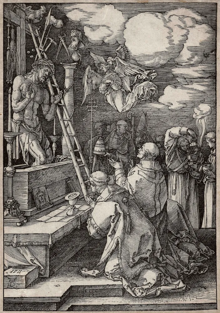 木刻 Durer - Die Messe des heiligen Gregor (The mass of St. Gregory)