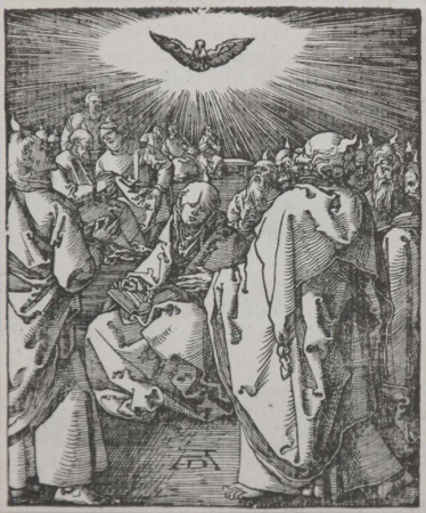 木刻 Durer - Pentecost (The Small Passion), 1612