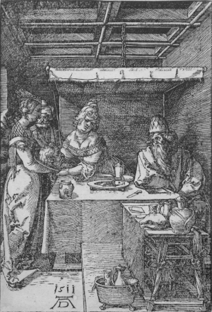 木刻 Durer - Salome Presenting the Head of John the Baptist to Herodias