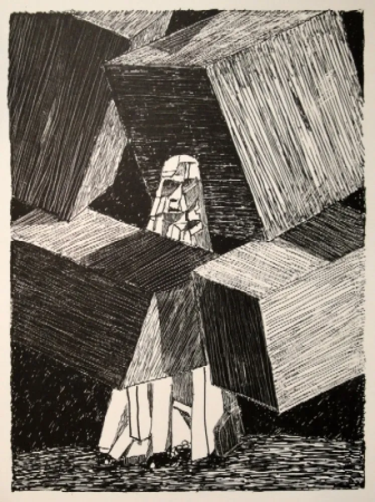 石版画 Dürrenmatt - Selbstgespräch