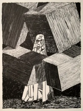 石版画 Dürrenmatt - Selbstgespräch