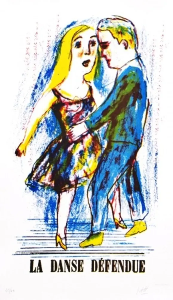 石版画 Dutertre - Danse Défendue