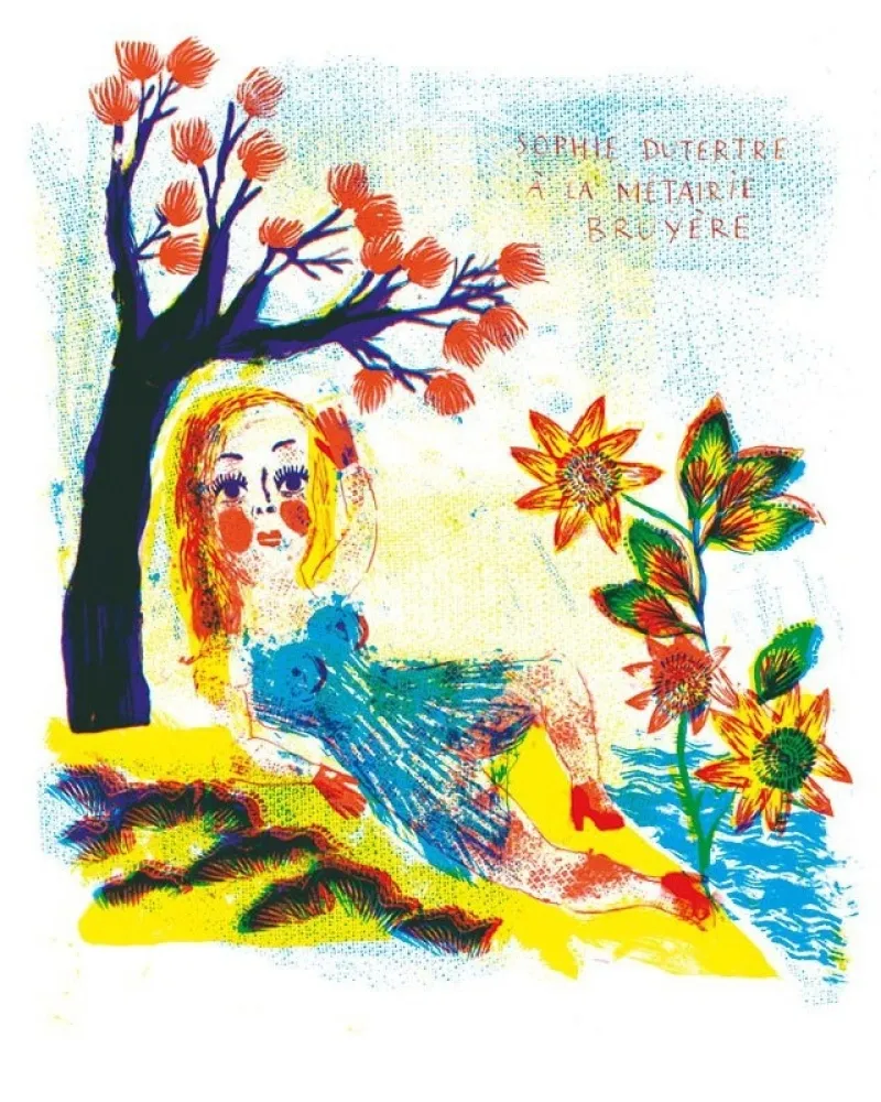 石版画 Dutertre - Sophie Dutertre à la Métairie Bruyère