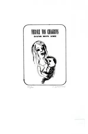 石版画 Dutertre - Versez vos chagrins