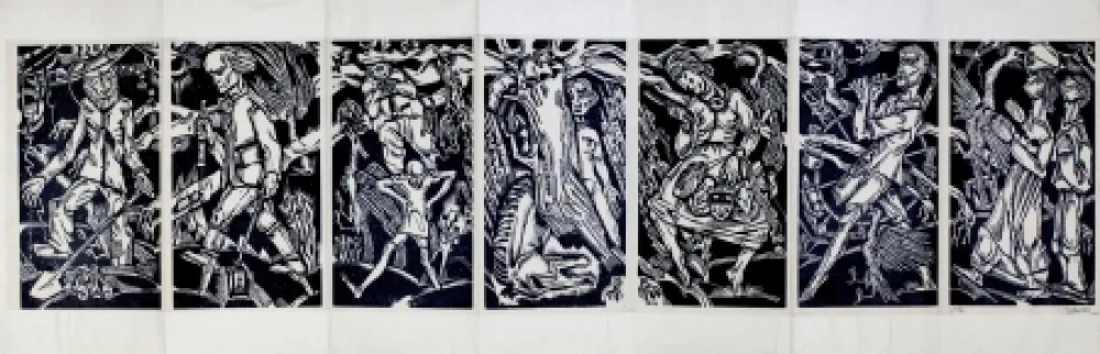 木刻 Eekman - Dooddans in zeven tempo's (Dance of Death in Seven Mouvements)) 