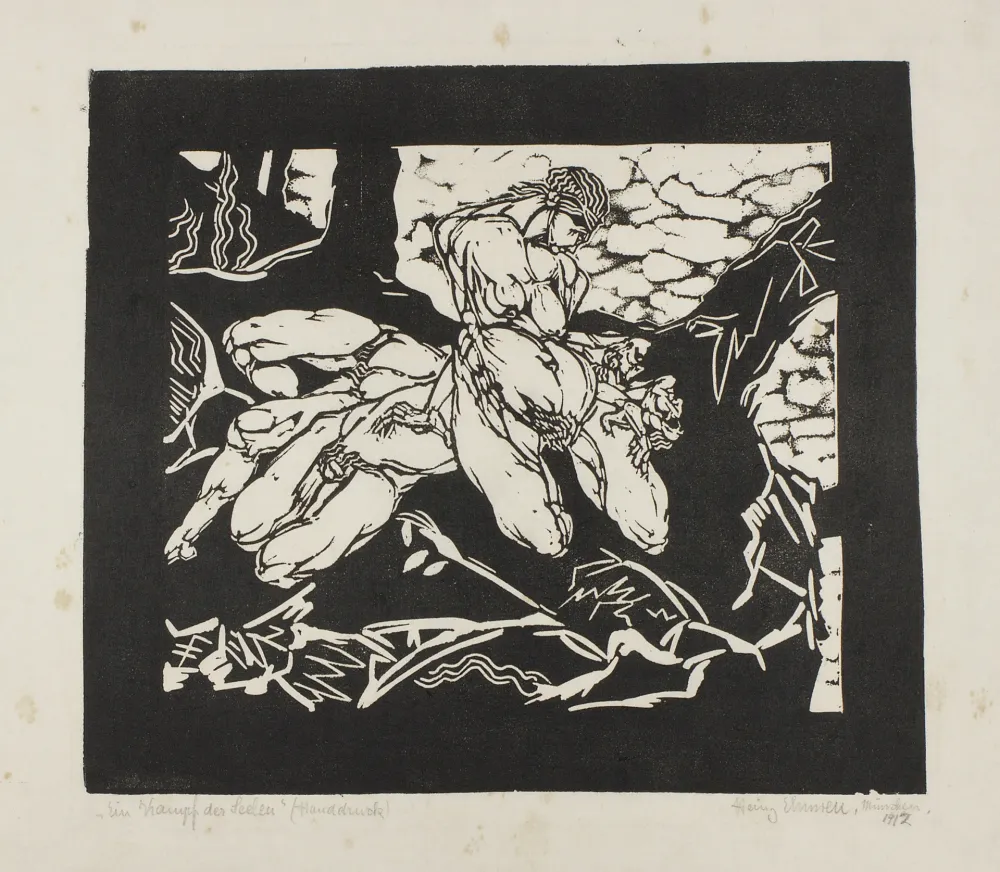 木刻 Ehmsen - Ein Kampf der Seelen 