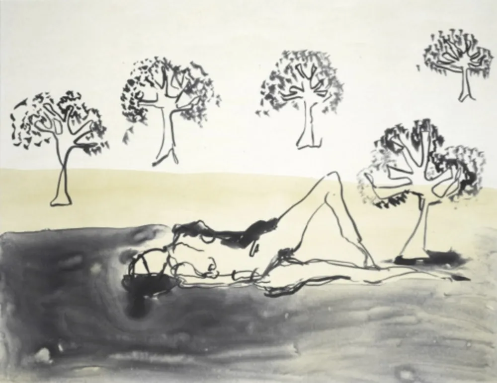 石版画 Emin - Laying with the Olive Trees