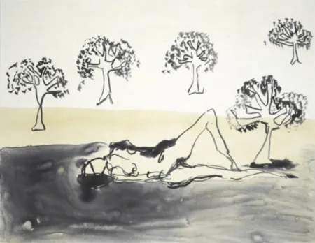 石版画 Emin - Laying with the Olive Trees