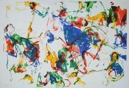 石版画 En Joong - Composition abstraite 