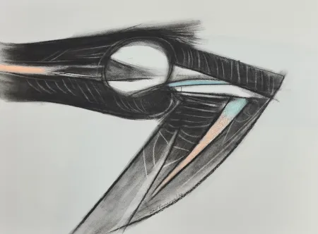 单版画 Enmanuel - Pajaro en negro y azul