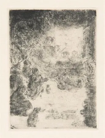 蚀刻版画 Ensor - L'adoration des bergers