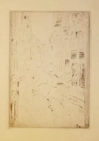 版画 Ensor - Le Chevalier