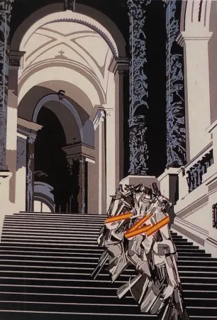 丝网印刷 Equipo Cronica - Desnudo bajando la escalera