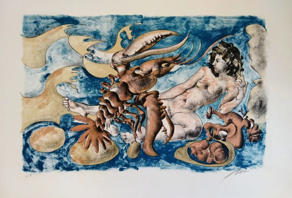 石版画 Erni - Cancer