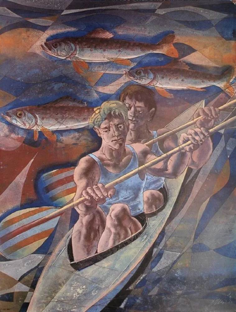 胶版印刷 Erni - Canoeing