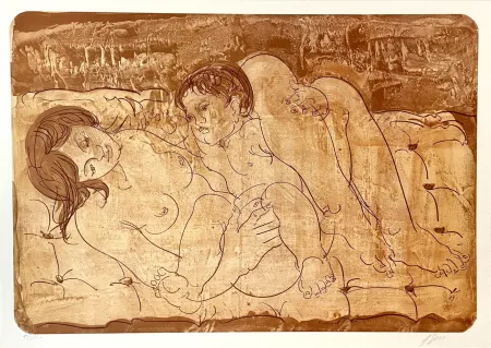 石版画 Erni - Maternity