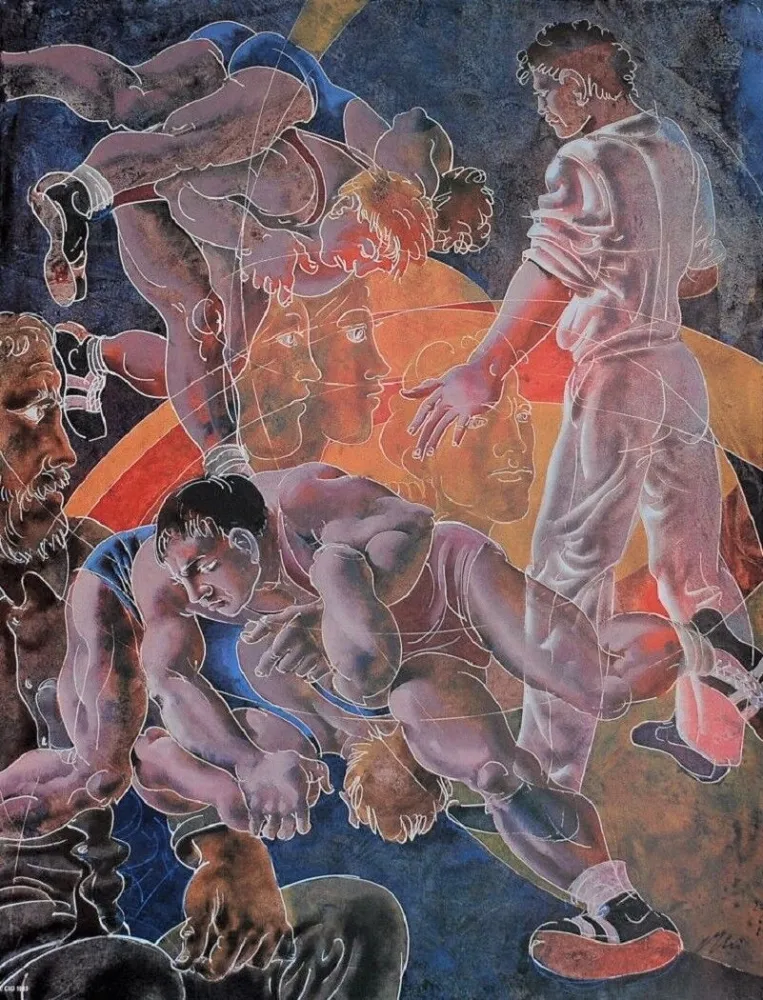 胶版印刷 Erni - Wrestling