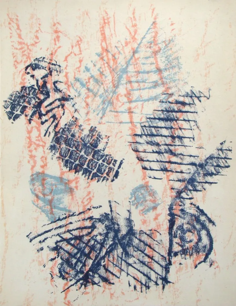 石版画 Ernst - Composition abstrait