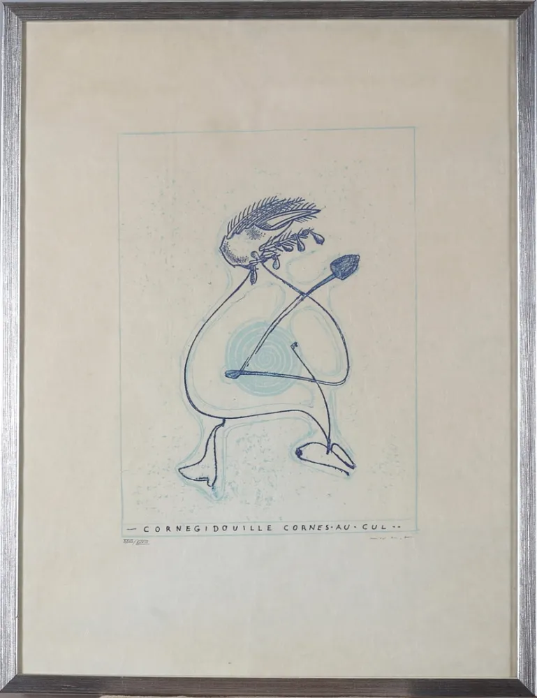 石版画 Ernst - Cornegidouille cornes au cul