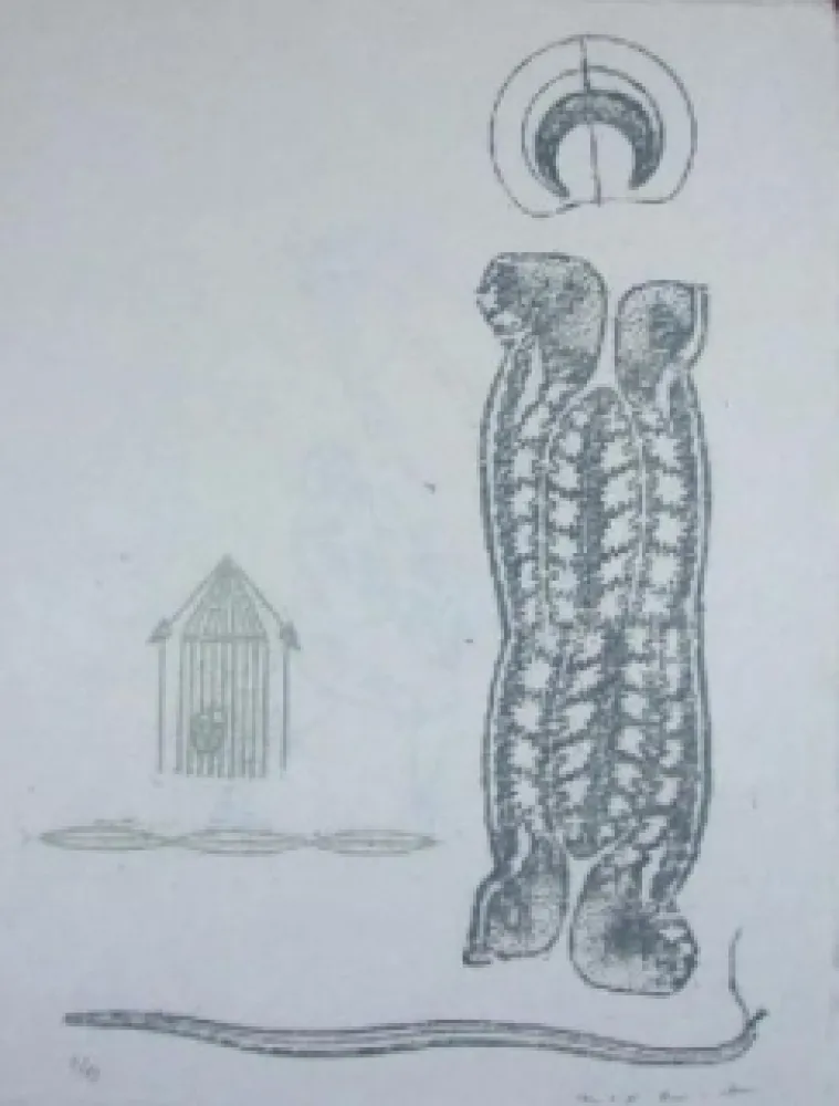 油毡版画 Ernst - Lewis Caroll's Wunderhorn