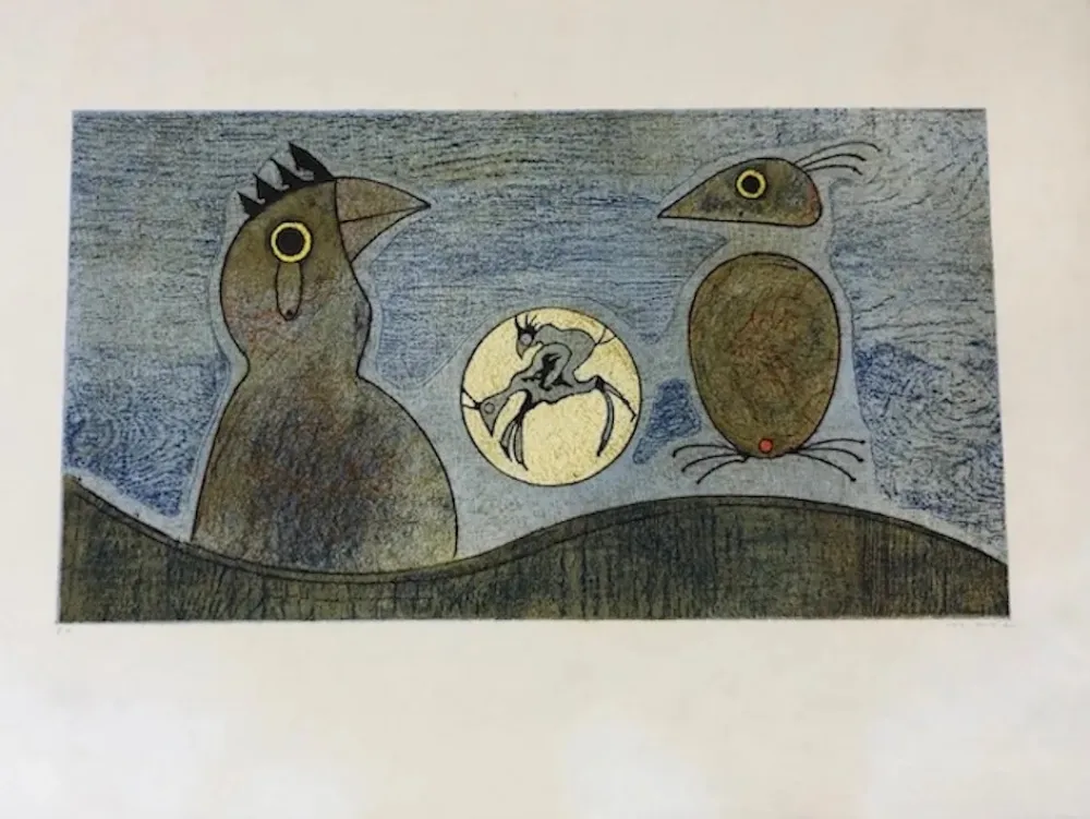 石版画 Ernst - Los pájaros