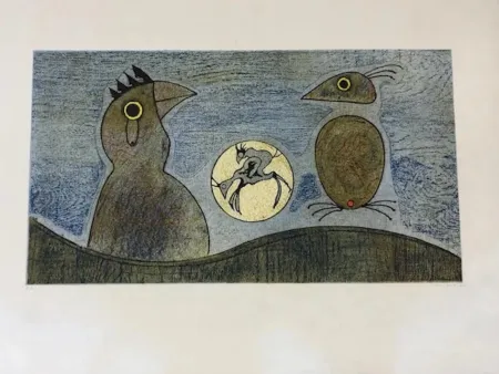 石版画 Ernst - Los pájaros