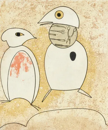 蚀刻版画 Ernst - Oiseaux en Péril