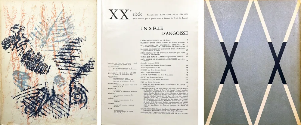 插图书 Ernst - XXe Siècle. Nouvelle série. XXVIe Année. N° 23. Mai 1964. UN SIÈCLE D'ANGOISSE