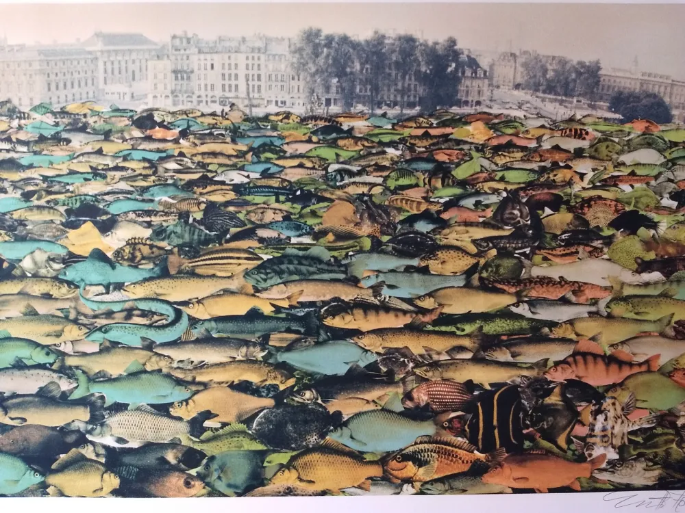 石版画 Erro - Fishscape