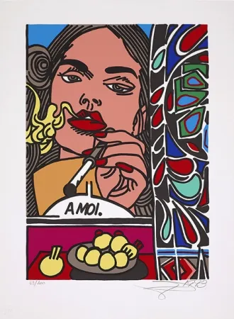 丝网印刷 Erro - La femme fatale (à moi)