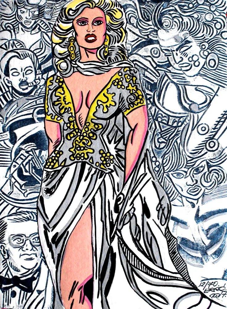 版画 Erro - LA MARIEE