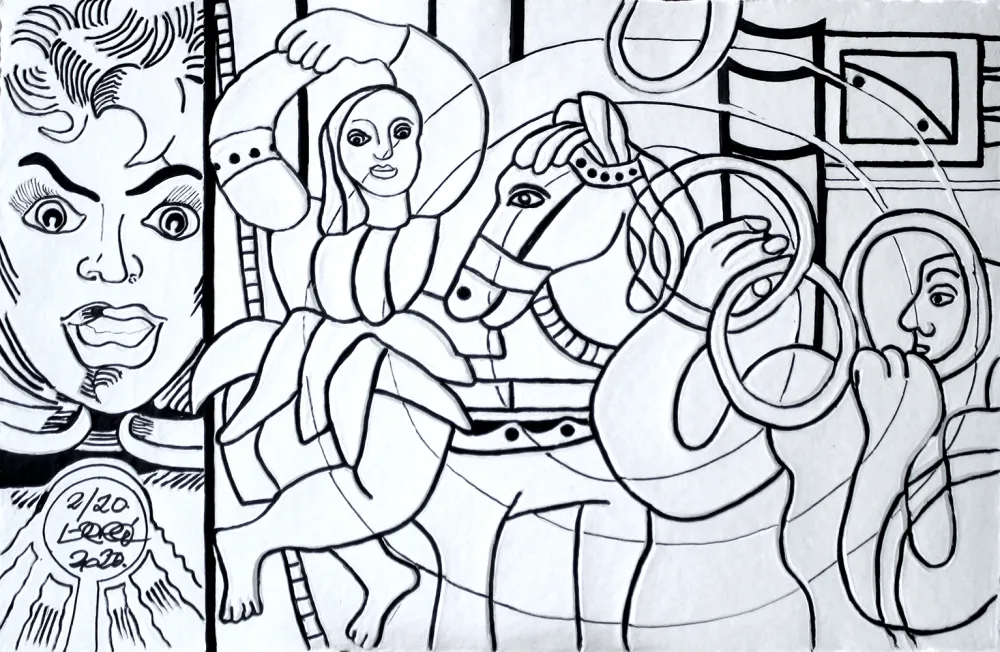 复数作品 Erro - LE CIRQUE (noir et blanc)