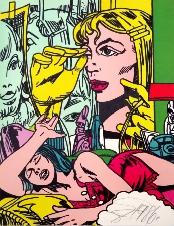 石版画 Erro - Portrait de femme